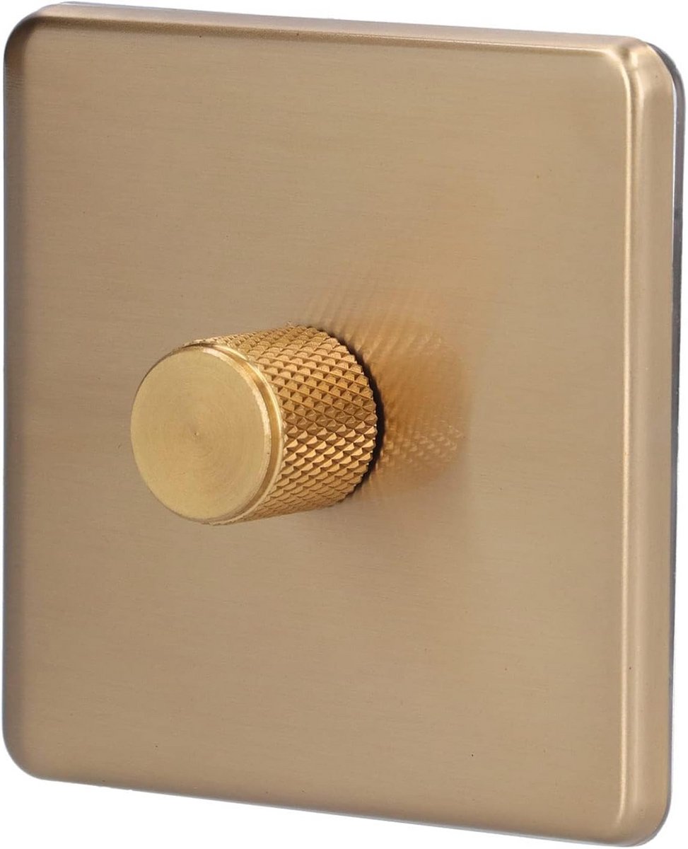 LED Dimmer Lichtschakelaar Draaiknop voor Thuisgebruik AC220V Goudkleurig