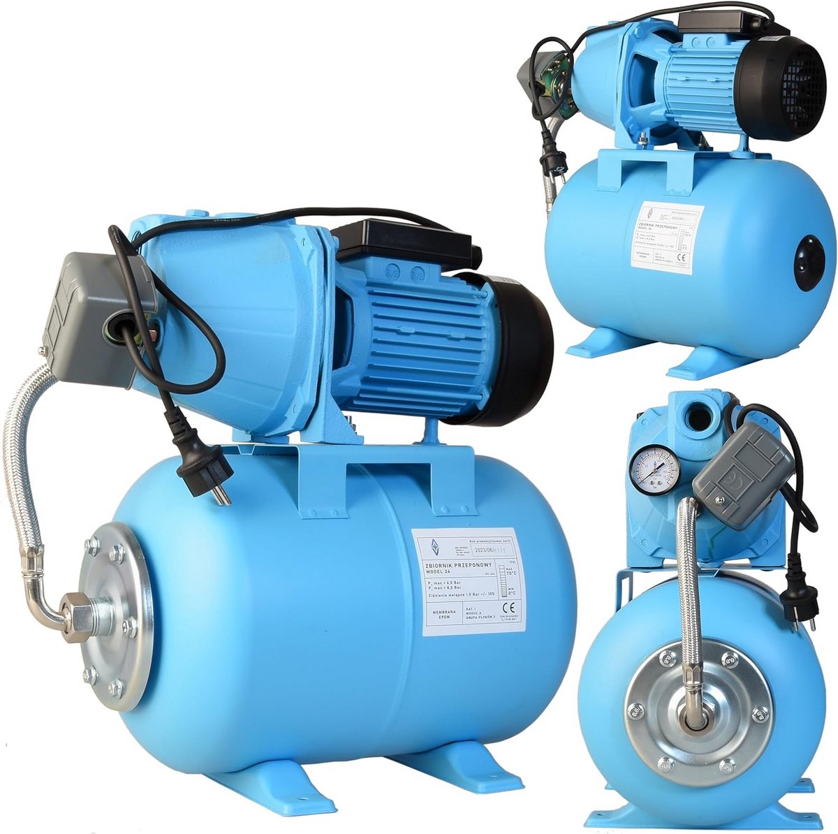 Drukverhogingspomp met Drukketel 24L - 1100W - 3600l/u Waterpomp voor Huis en Tuin
