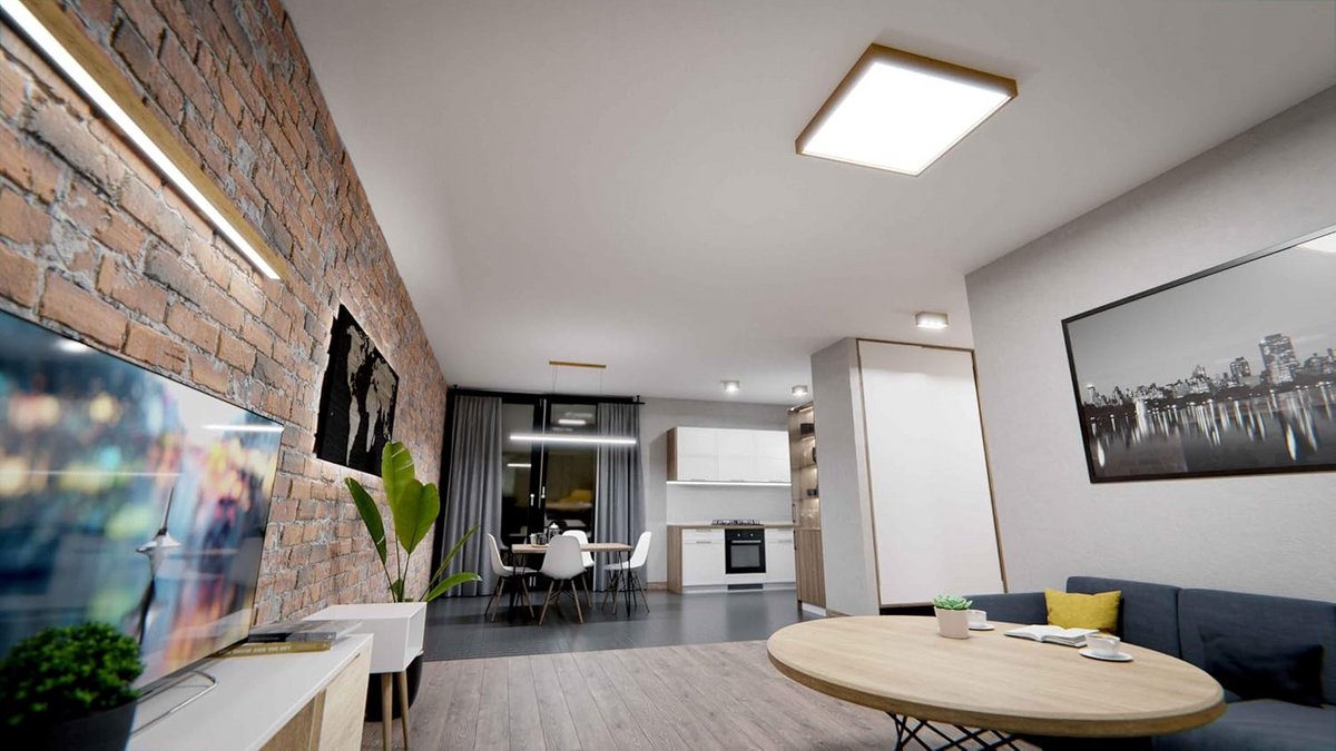 Ronde LED Plafondlamp van Massief Hout - Dimbaar & Energiezuinig Licht voor Woonkamer