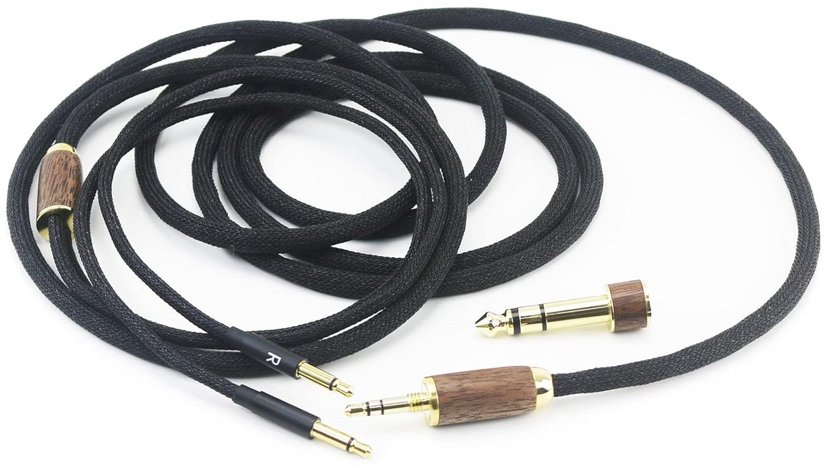 Upgrade Audiokabel Kristal Zilver Verguld Koper voor Hoofdtelefoons