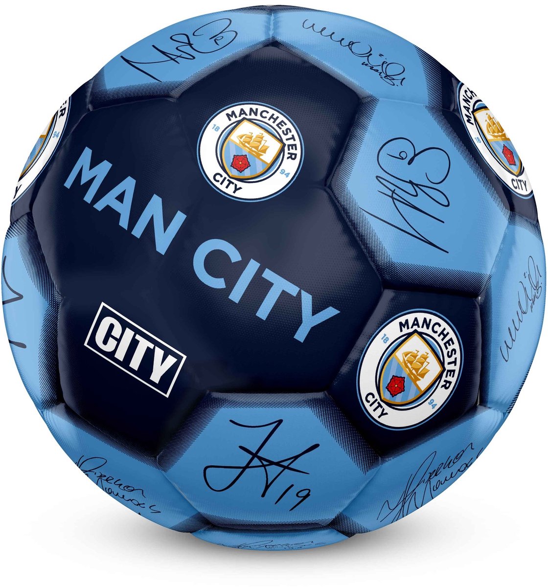 Manchester City - voetbal met handtekeningen - maat 5