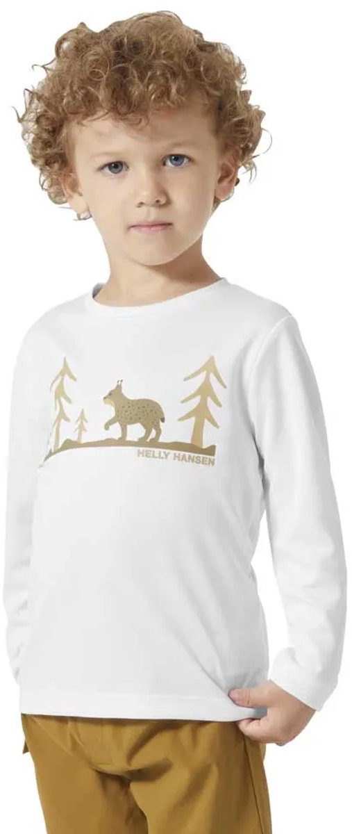 Helly Hansen Tech Graphic K T-shirt Met Lange Mouwen 3 Years Jongen Wit