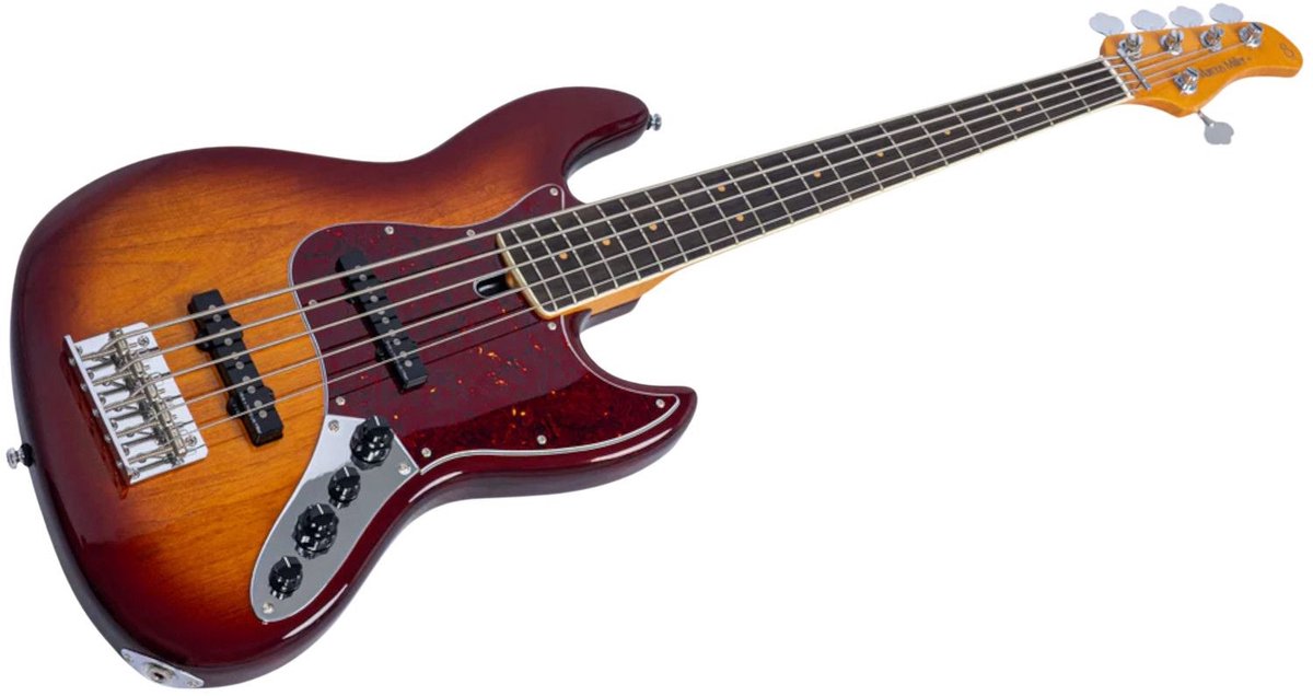 Sire V7VN A5/TS Marcus Miller 5-snarige Actieve Vintage Basgitaar Tobacco Sunburst met Elzen Body en Heritage-3 Preamp