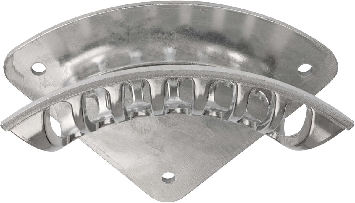 Wandslanghouder - Slangopslag - Tuinonderhoud - Robuuste constructie - 34.8 x 14.5 cm - Zilver