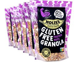 Holie's Glutenfree Granola Protein Nuts 6x 330gr - ontbijtgranen - suikervrij - gezond - vegan
