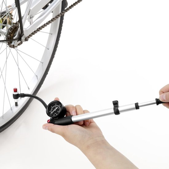 Dempomp - Fiets pomp - Onderhoud Fietsen - 300 PSI - 128.6 Grams - Metaal Rood — afbeelding 4