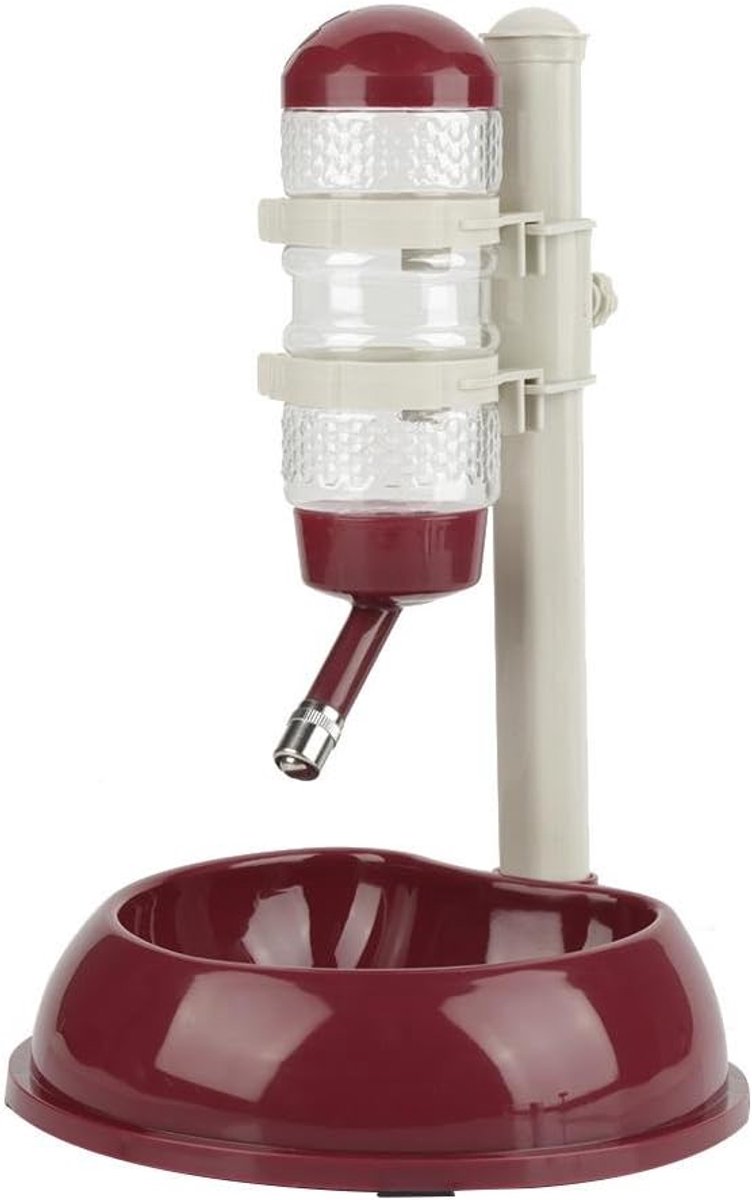 Huisdieren Voerbak - Honden Drinkbak - Automatisch Voeden - Verstelbare Hoogte - 23 x 23.5 x 36 cm - Bruin