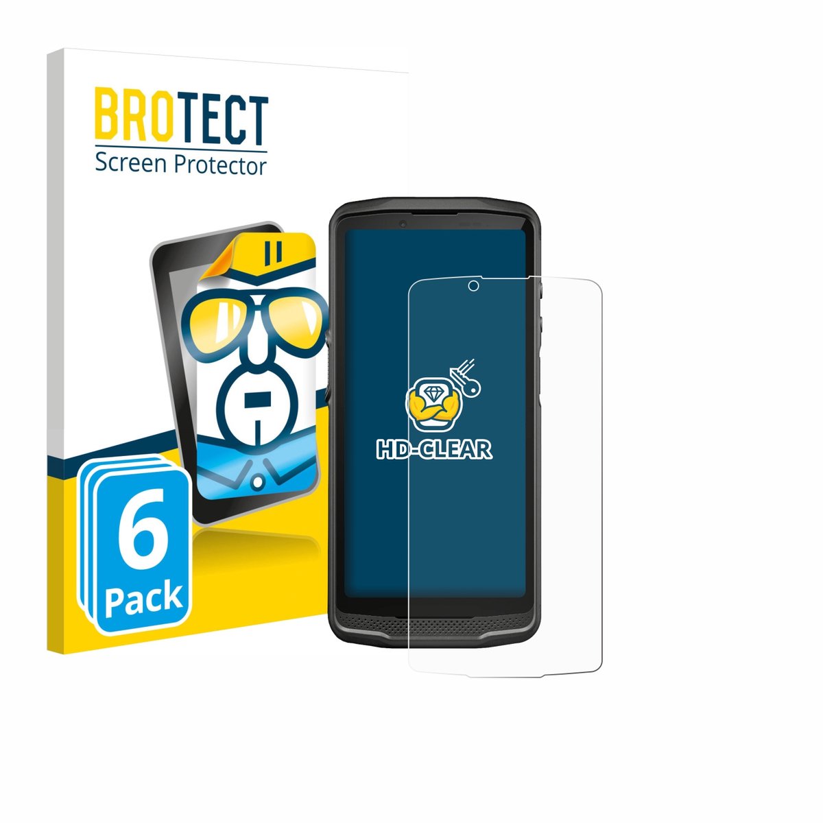 BROTECT - Screenprotector voor Crosscall Core M6 - Folie Beschermfolie transparant 6 Stuks