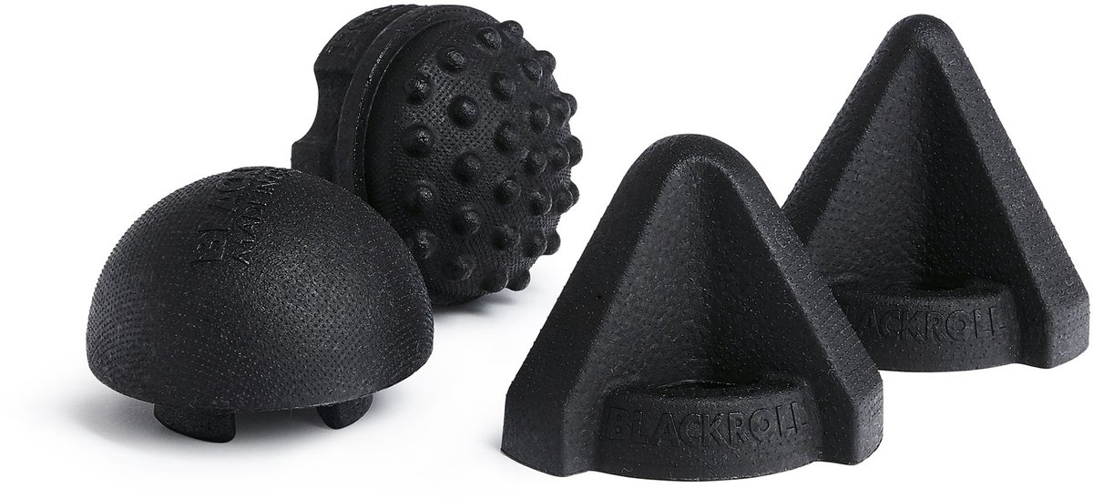 BLACKROLL® TRIGGER SET TWISTER – 4-delige triggerpoint & fascia-massageset – Voor diepe spiermassage & herstel – Zwart