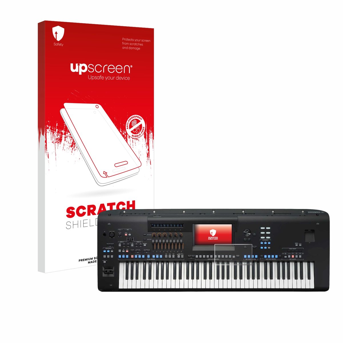 upscreen - Screenprotector voor Yamaha Genos2 - Folie Beschermfolie transparant