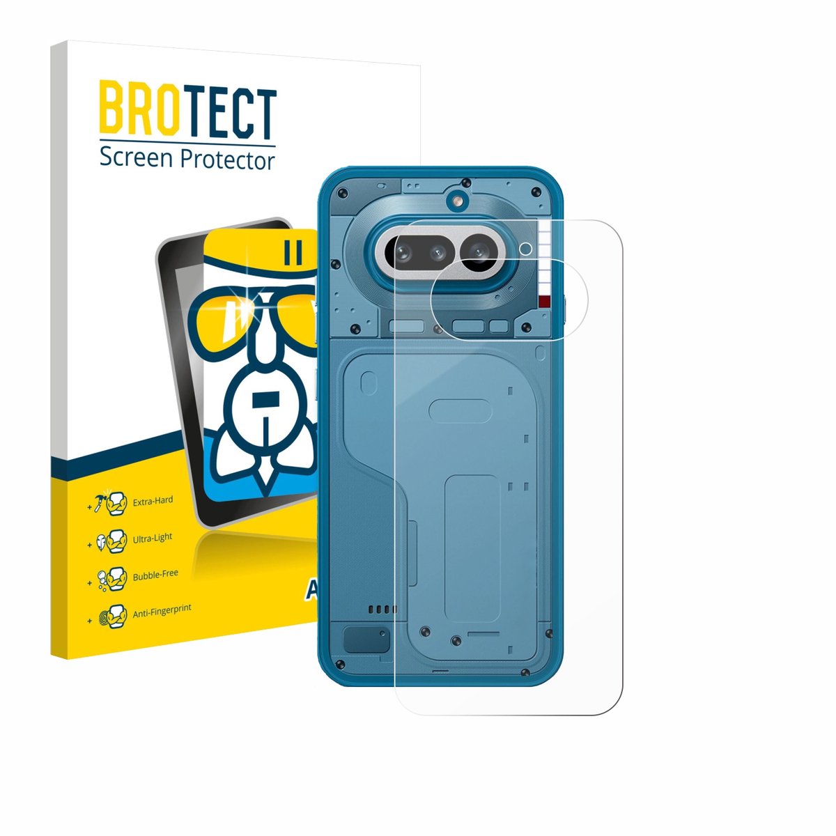 Screenprotector voor Nothing Phone (4a) (Achterkant) Beschermglas transparant