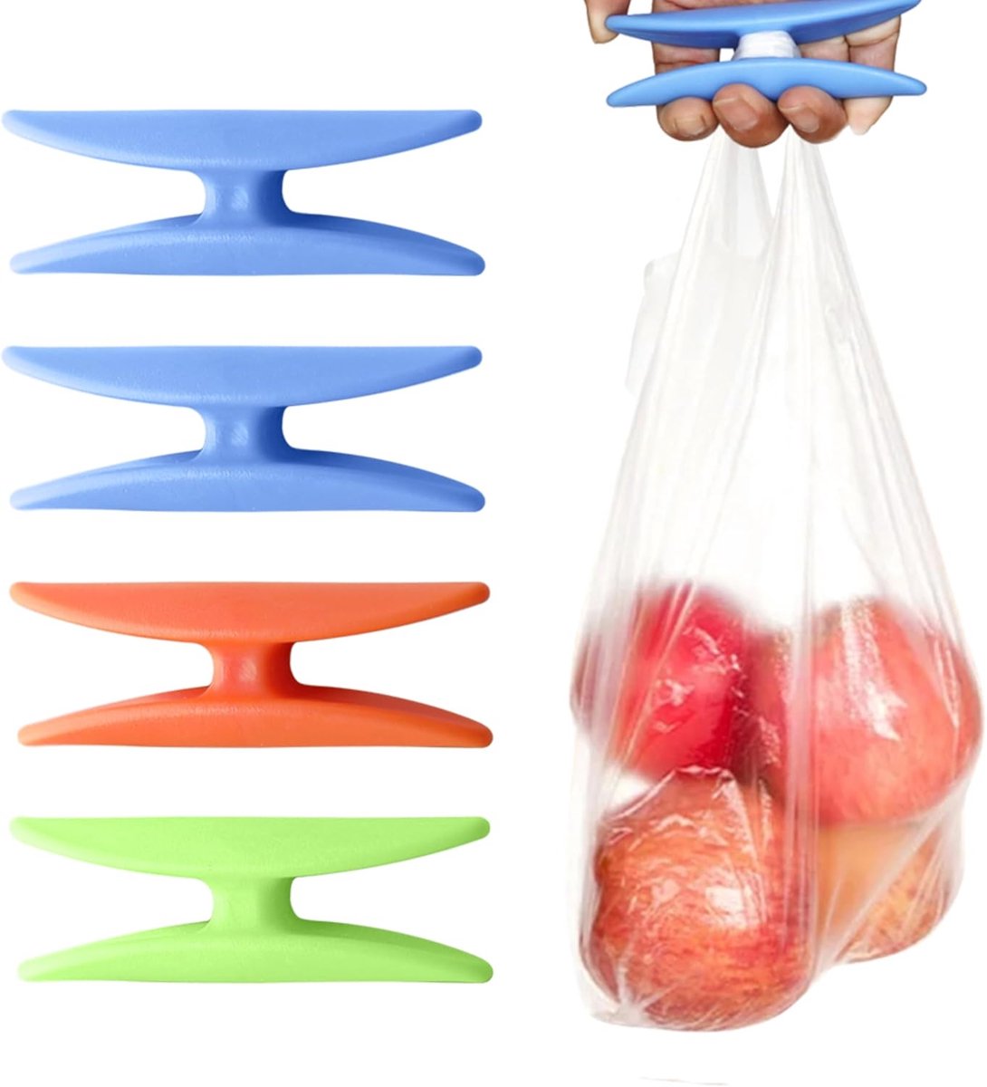 Draaggrepen - Set van 4 - Handgrepen voor boodschappentassen, geschikt voor handtassen, plastic tassen, verpakkingstassen, fruittassen. Een cadeau voor je vrouw of moeder.