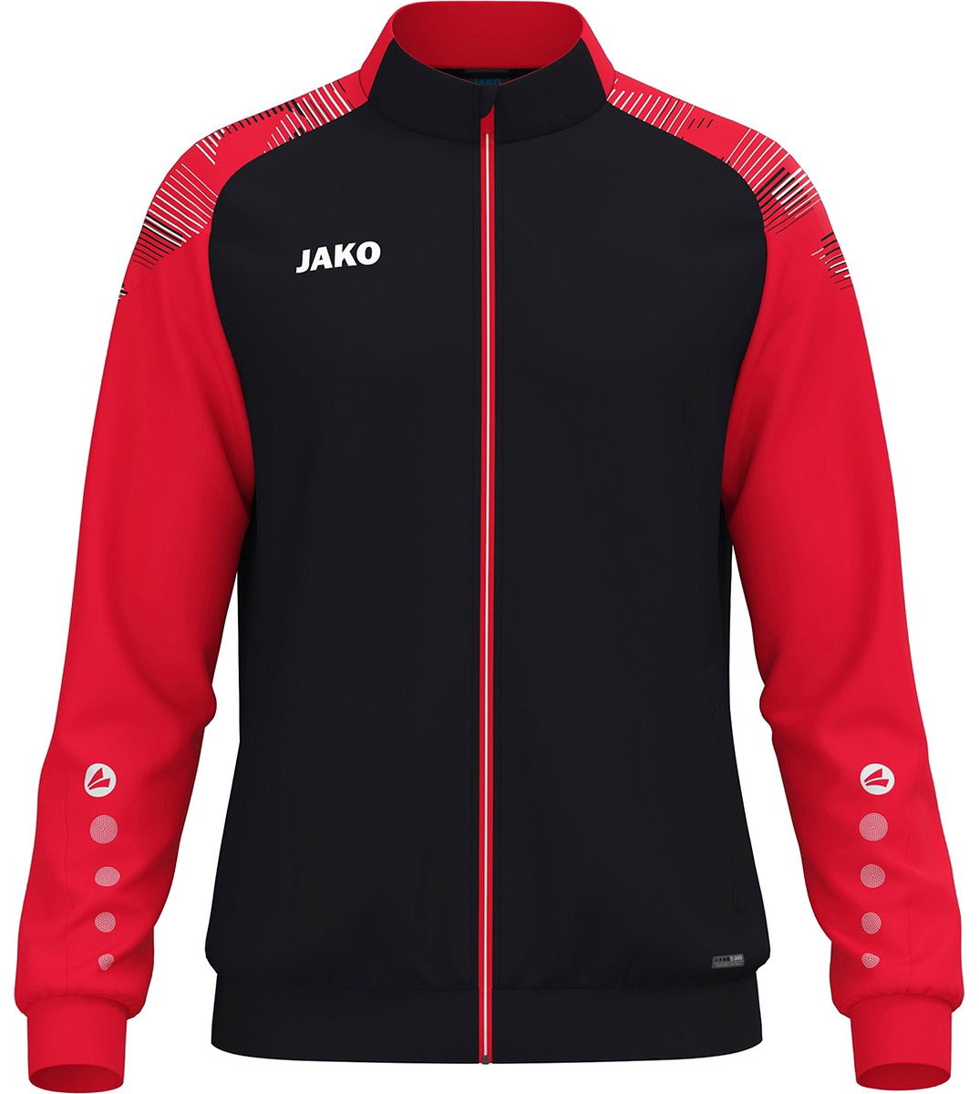 Jako Sonic Polyestervest Kinderen - Zwart / Rood | Maat: 140