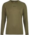 Olijfgroen longsleeve shirt met 'CRAFT' logo op de borst
