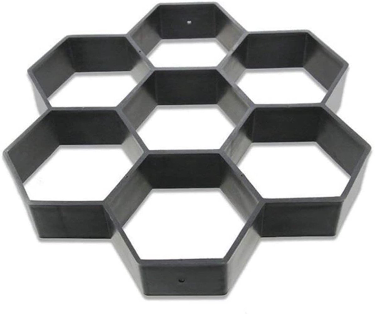 Betonmal Tuinpad - Vormmal Bestrating - Zelf Tuin Maken - Herbruikbaar Plastic - 30x30 cm - Zwart