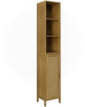 Móvel de apoio Boksereys 2 portas e 3 gavetas 60x100x35 cm em bambu