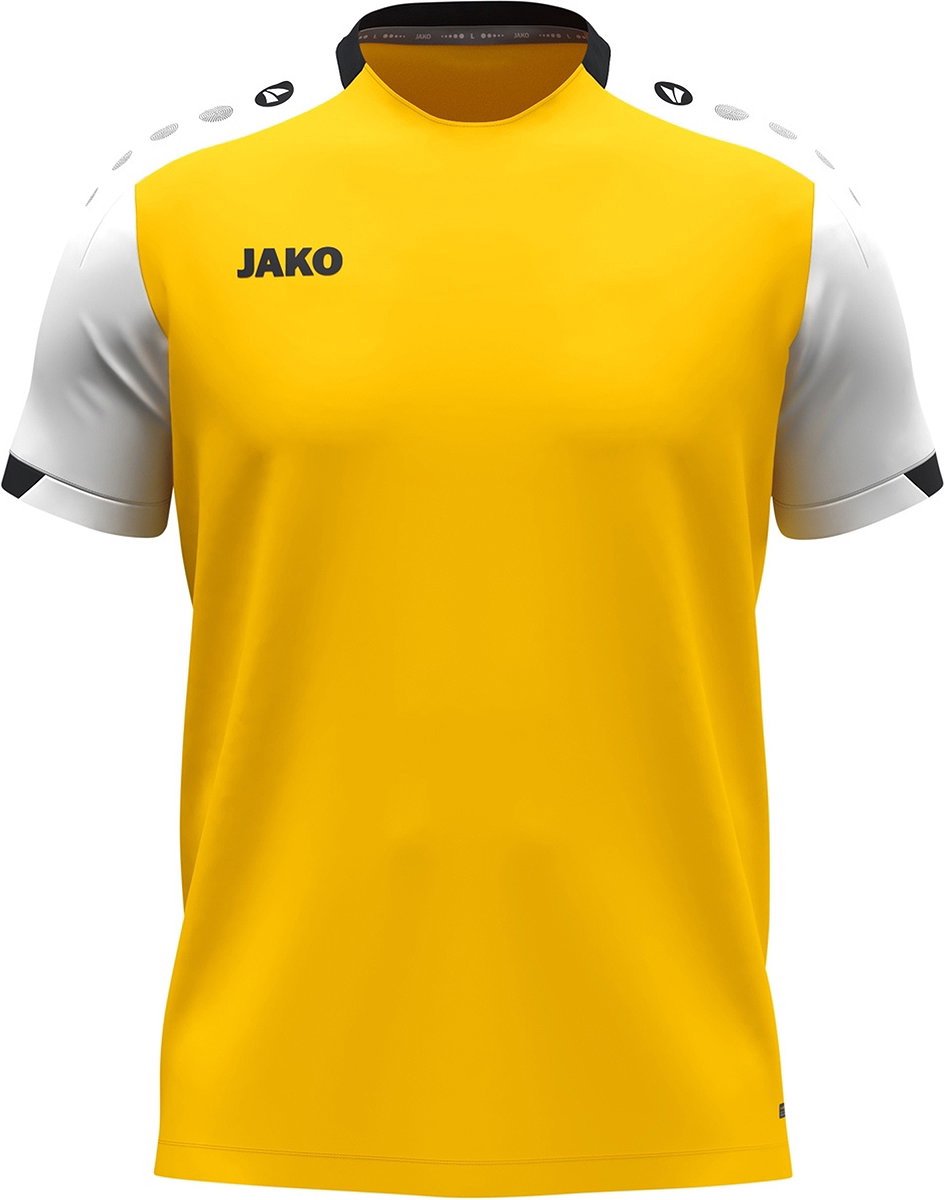 Jako Dynamic T-Shirt Dames - Geel / Wit / Zwart | Maat: S