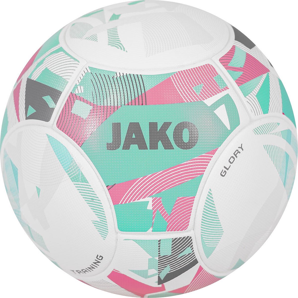 Jako Glory Kunstgrasbal - Wit / Roze / Cool Grey | Maat: 4