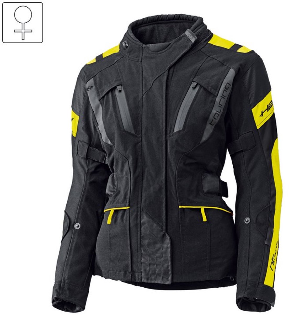 Held 4-Touring II Touring Jas Zwart Neon Geel - Jas