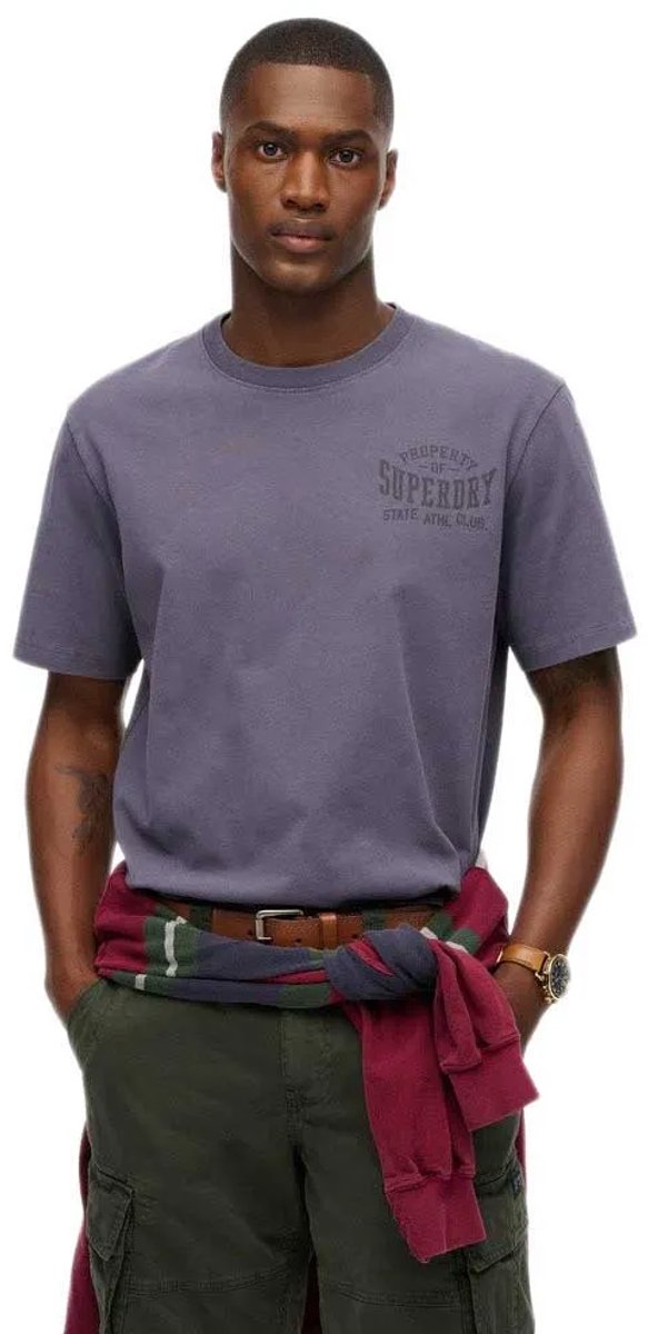 Superdry Vintage Athletic Essential Grafisch T-shirt Heren T-shirts Graystone