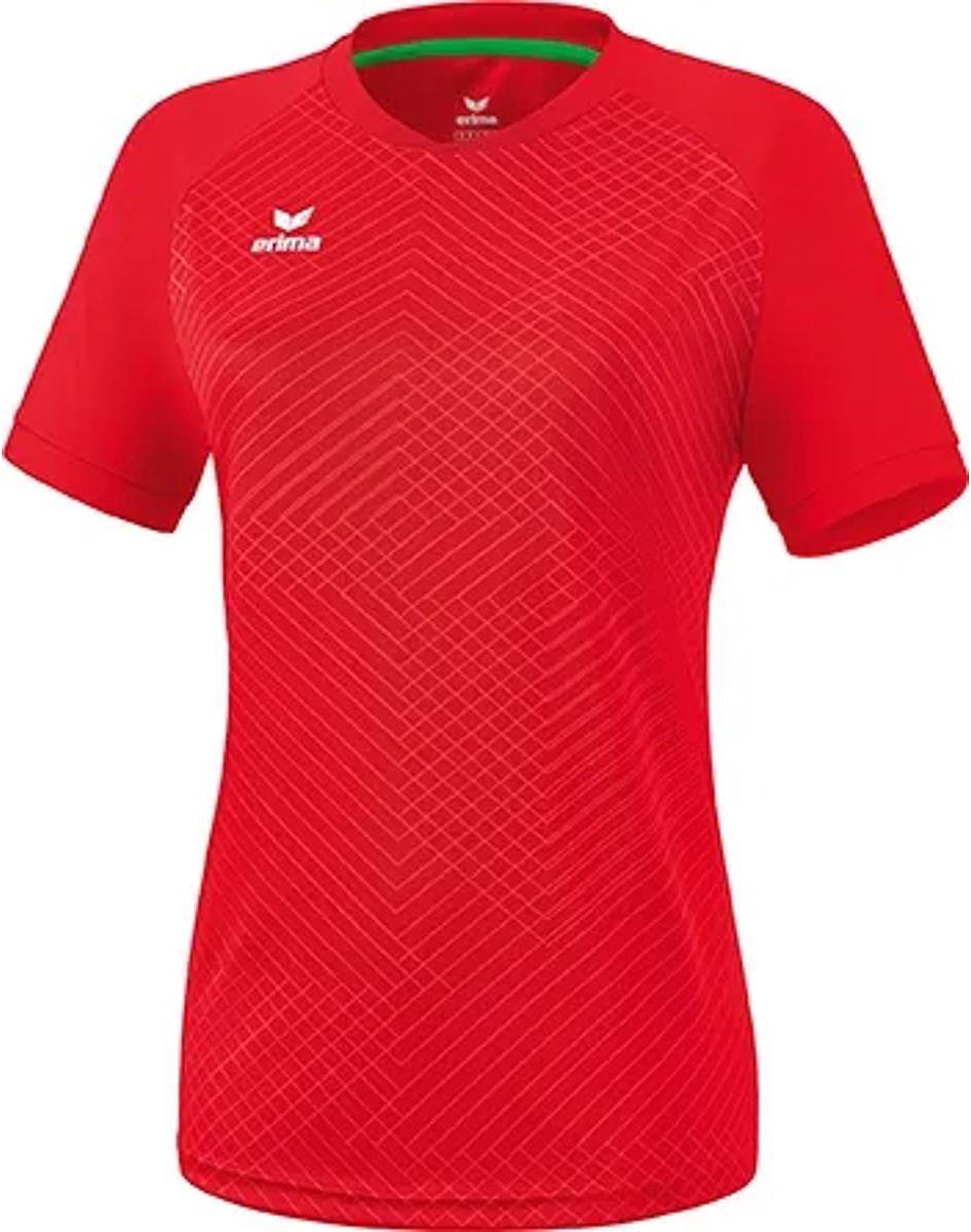 Erima Madrid Shirt Korte Mouw Dames - Rood | Maat: 44
