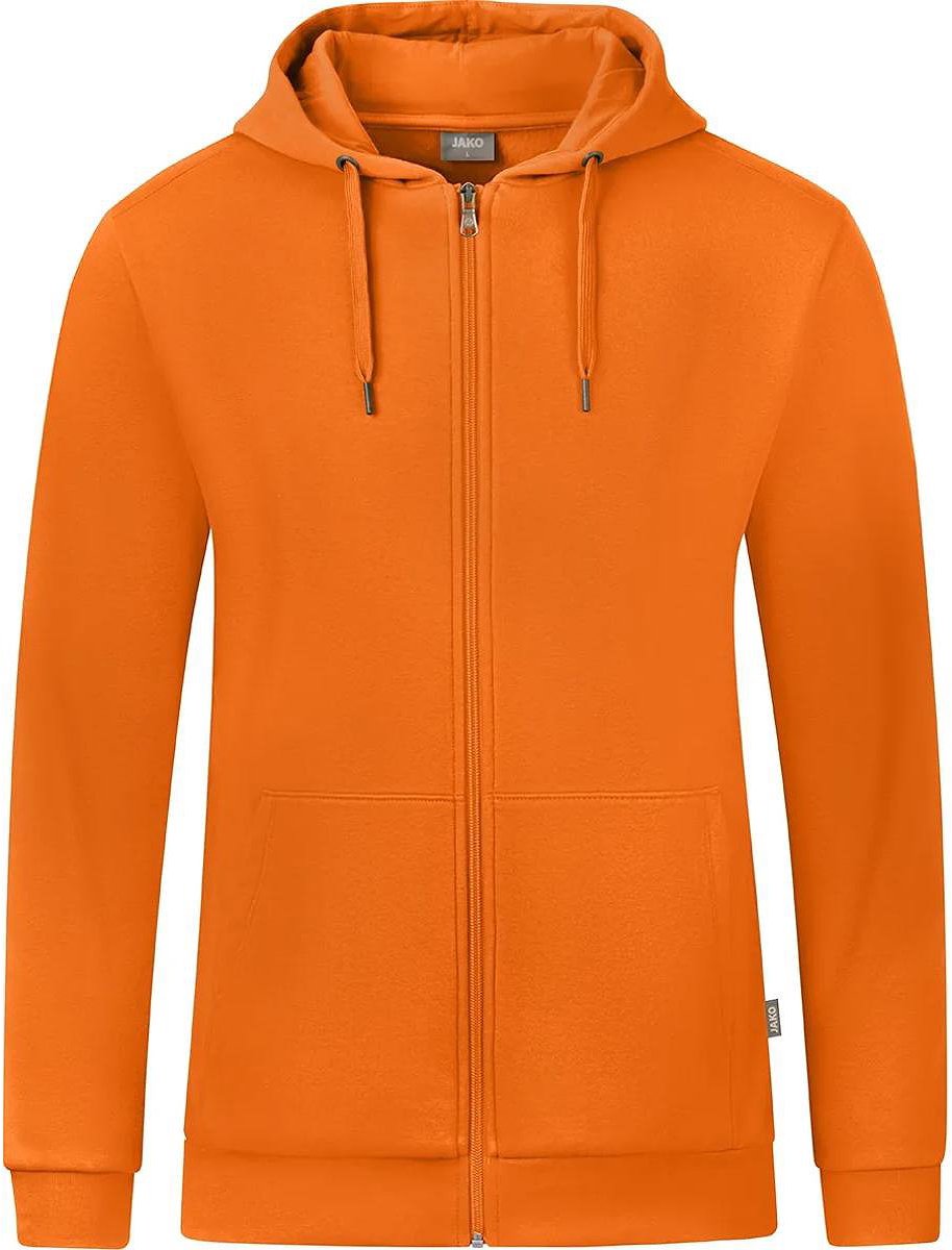 Jako Organic Jas Met Kap Dames - Oranje | Maat: 44