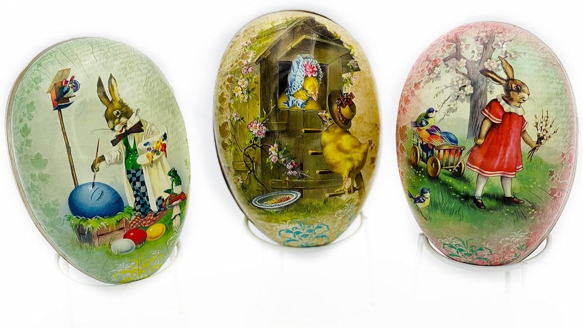 Paaseieren Om Te Vullen Decoratieve Eieren Paasdecoratie Handgemaakt In Duitsland 15cm Groot Vintage Motieven