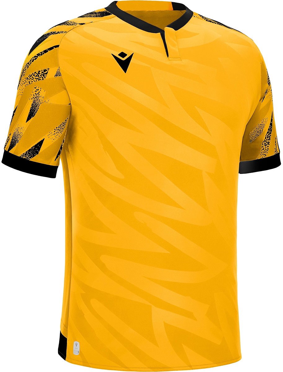 Macron Themis Eco Shirt Korte Mouw Heren - Amber / Zwart | Maat: XXL