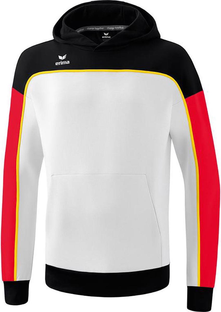 Erima Change Sweatshirt Met Capuchon Heren - Wit / Zwart / Rood | Maat: M