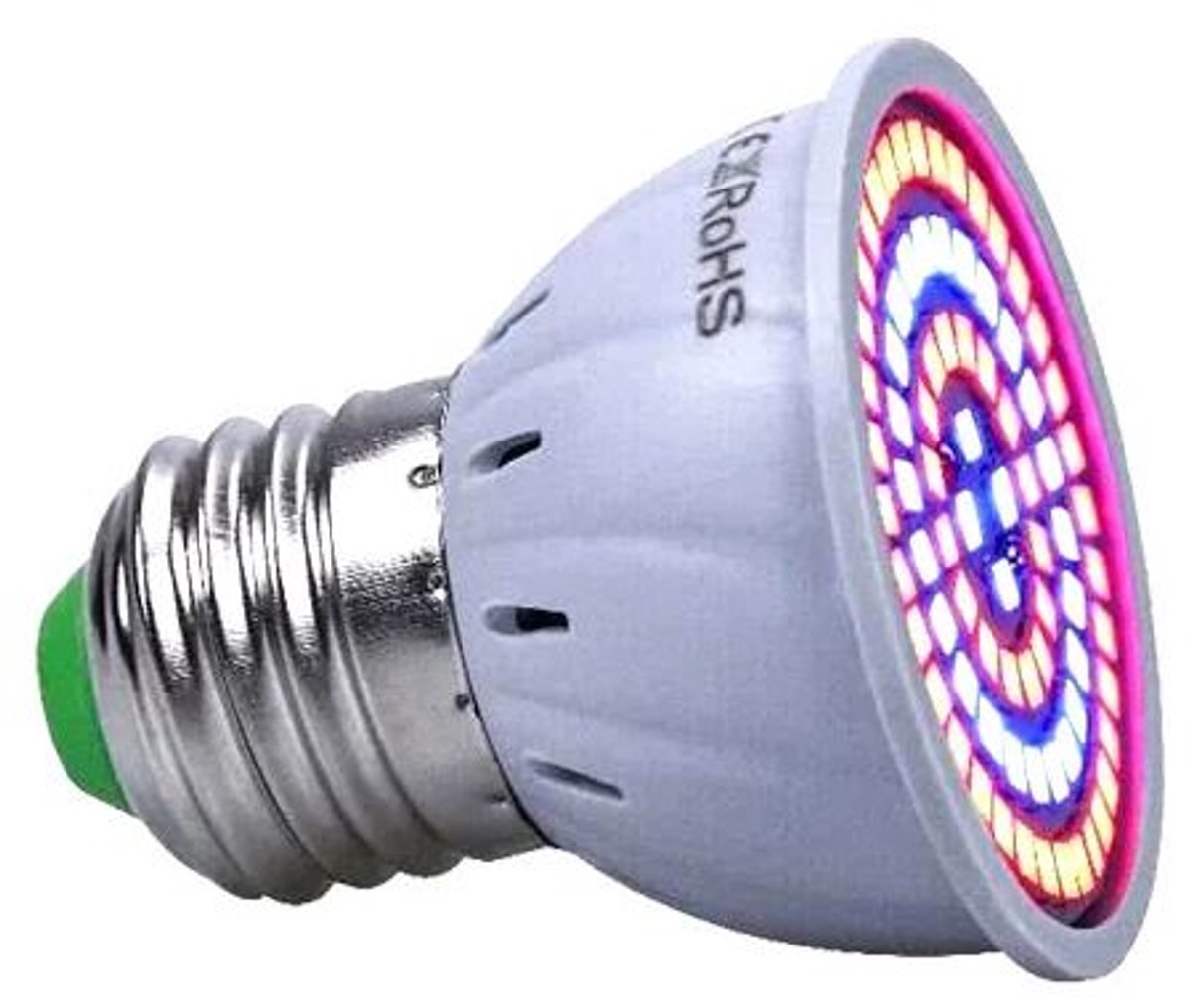 Groeilamp - Kweeklamp - LED lamp plant - 7W - E27 fitting - 48 leds - Plantenlicht - Groei verlichting - Planten kweken en laten groeien - Jonyx