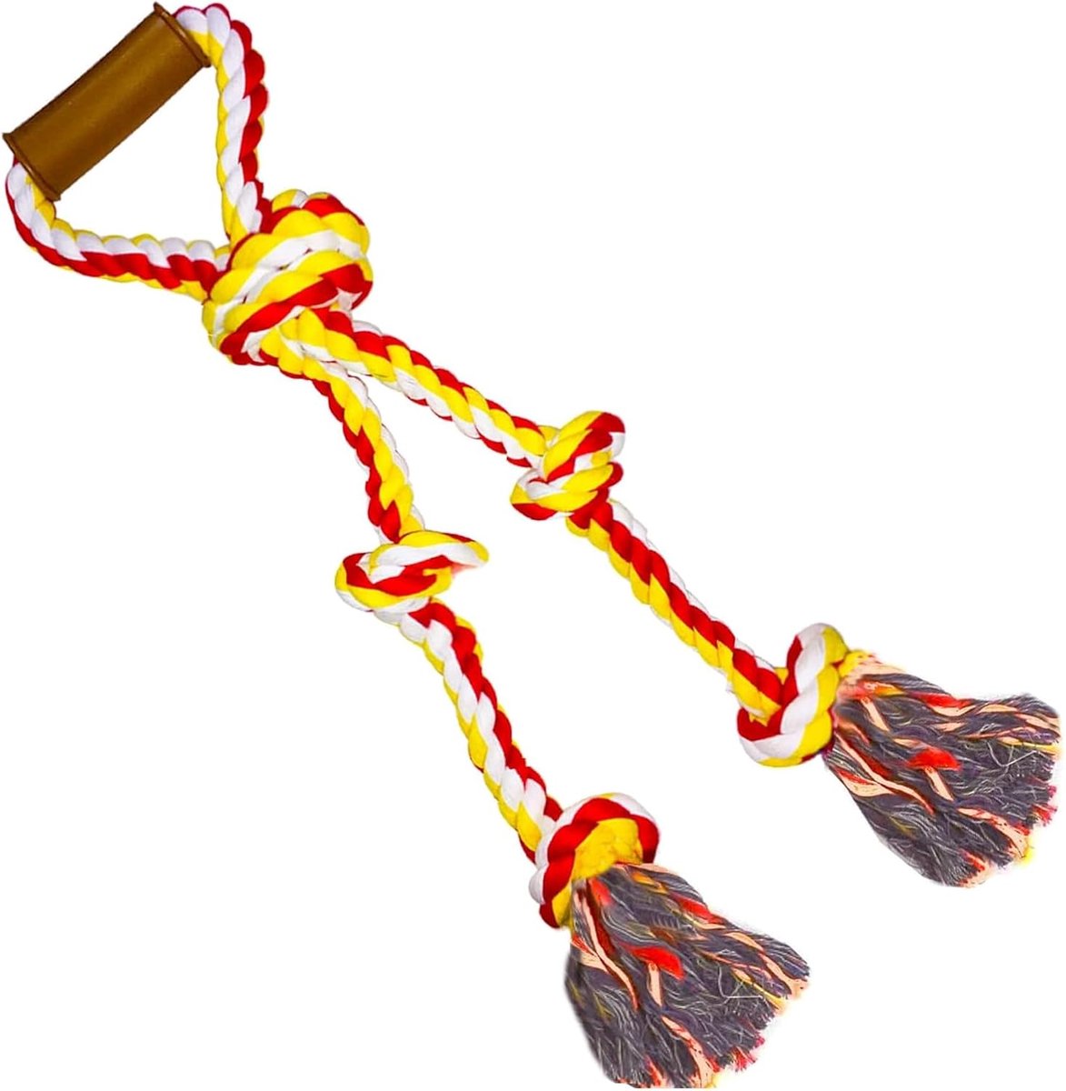Hond Touw Speelgoed - Tug of War - Interactief Spelen - Extra Groot XL - 700 Gram - Geel