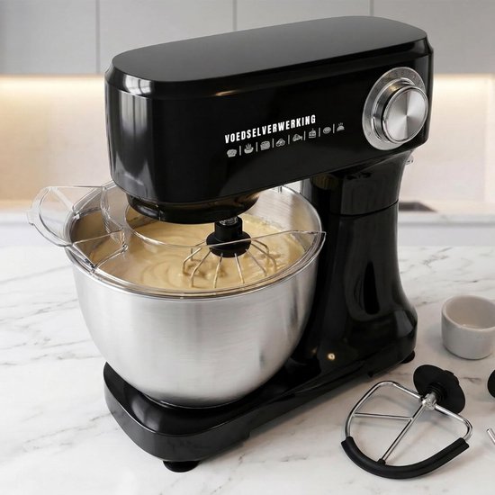 RONN® Mixer met mengkom - Mixer - Mixer met mengkom keukenmachine - Zwart - 10cm x 28cm x 32cm van Merkloos — afbeelding 4