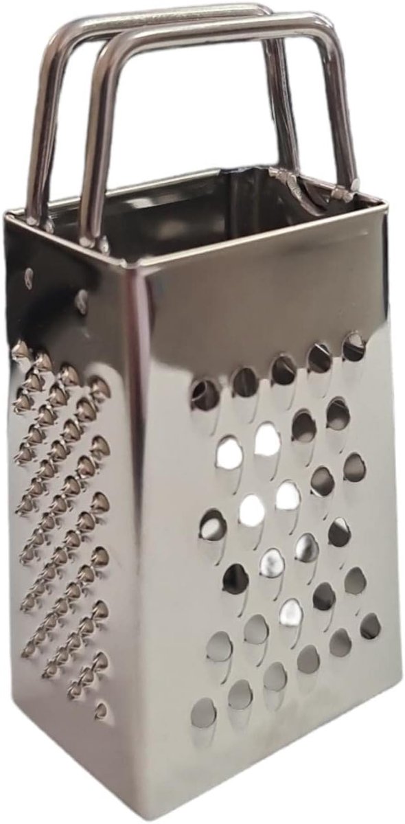 Mini rasp - Keuken rasp - Kruiden raspen - Vier zijden - 7.5 x 3 cm - Zilverkleurig