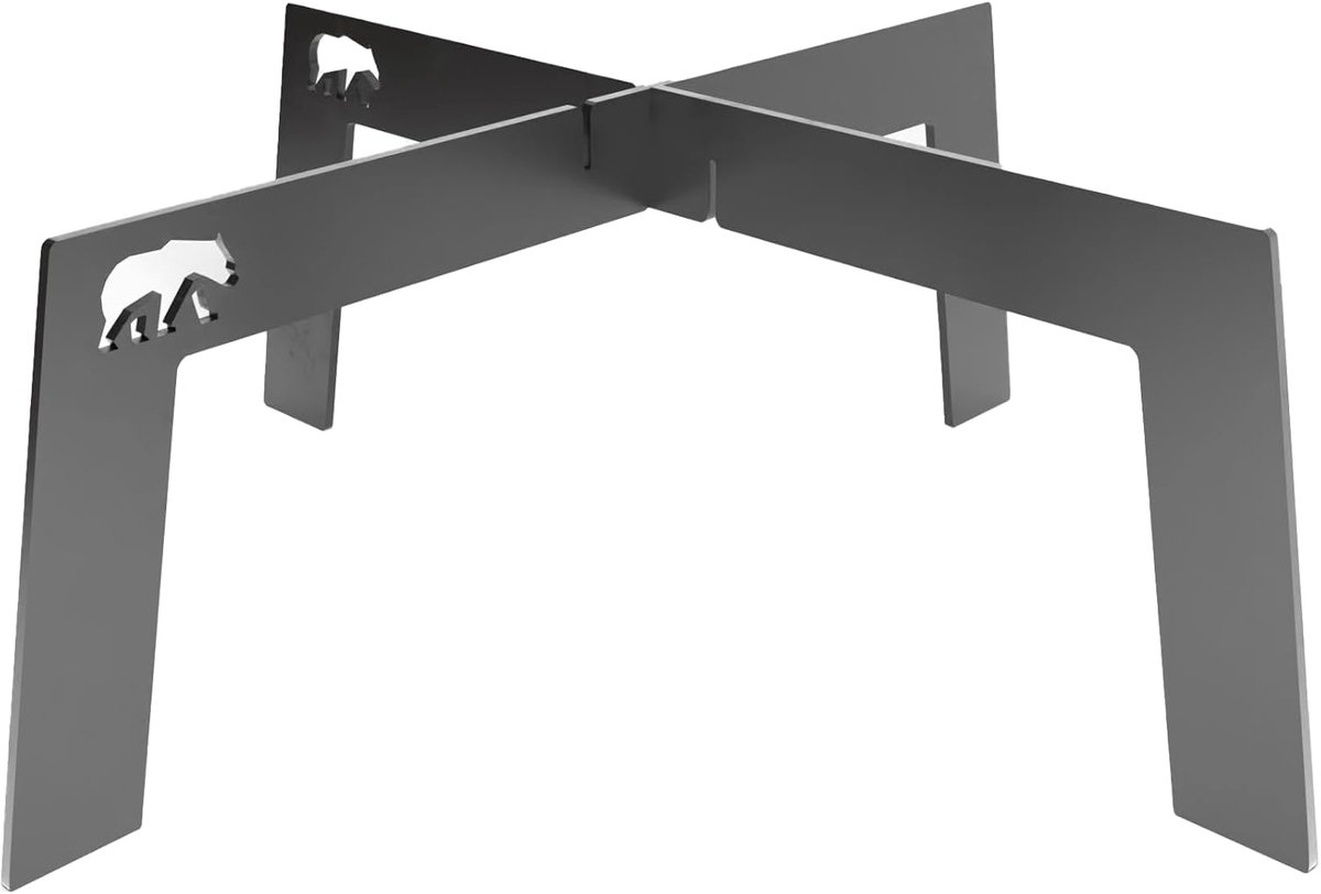 Vuurgrill Standaard - Kampeer Grill - Buiten Koken - Compact Ontwerp - 13cm Hoog
