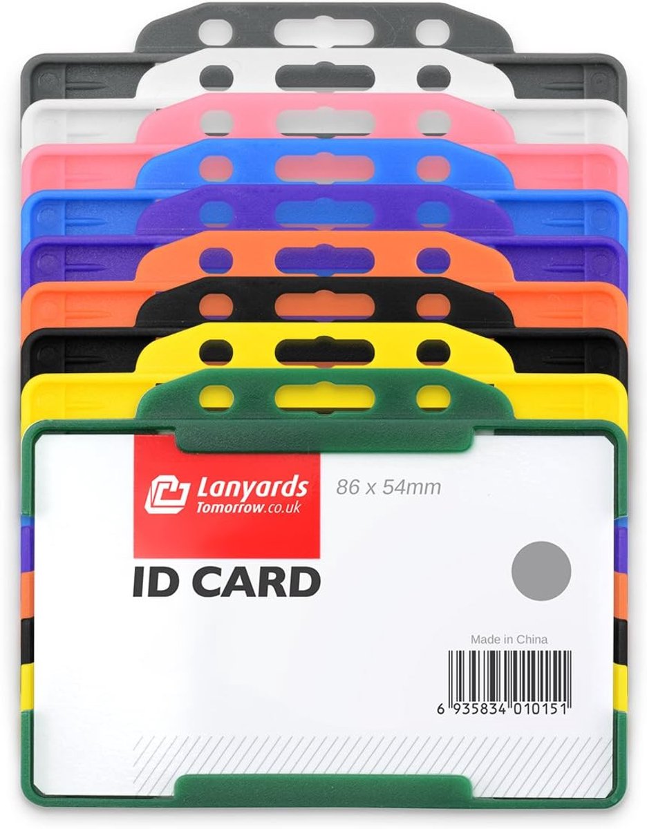 ID Kaarthouders - Naamplaatjes - Toegang Regelen - Verstevigd Plastic - 9 x 6.5cm - Transparant