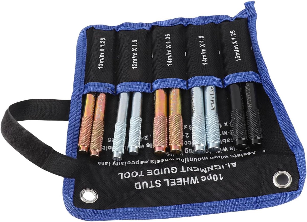 Wielhanger Gidsgereedschap - Wieluitlijningspennen - Banden Wisselen - 10 Stuks Set - 5 Maten - Blauw