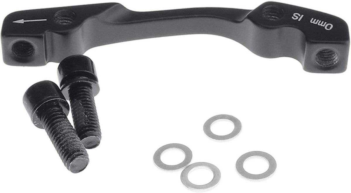 Schijfrem Adapter - Remklauw Houder - Fiets Upgrade - CNC Bewerkt Aluminium - 160mm Voor - Zwart