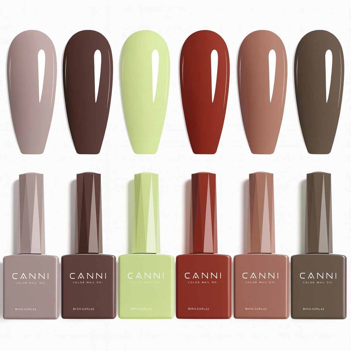 Canni - Gellak - 6x10 ml - HEMA-vrij - TPO-vrij - Gellak nagellak - Gel lak - Gellac - Pink Gellac - Gellak set kleuren - Gellak starterspakket - Gellak rood - Gellak roze