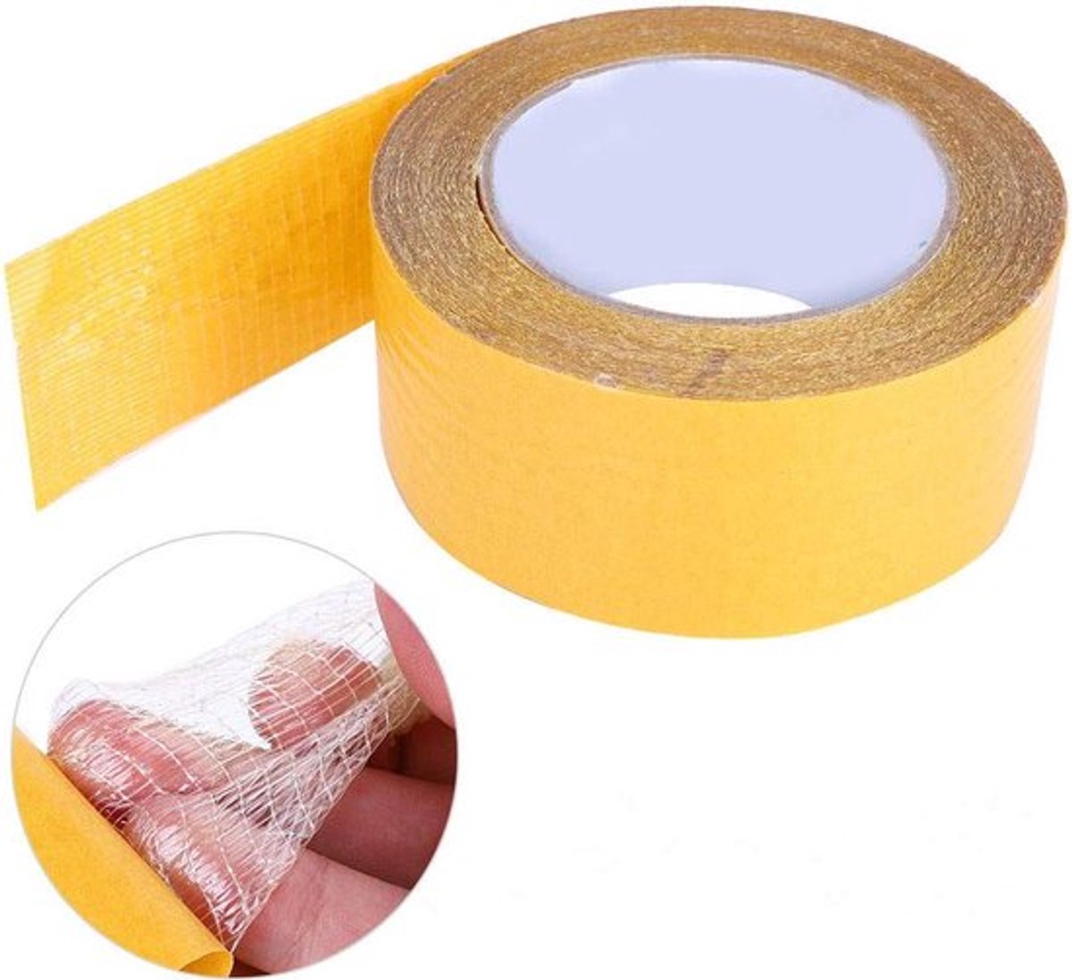 Waterdichte Cross-Shaped Mesh Fiber Tape - 20m - Sterke Dubbelzijdige Tape - Kantoor Thuis Klas - 50mm .