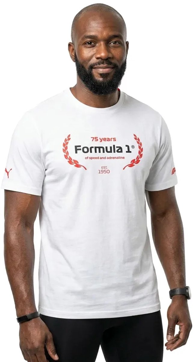 Puma F1 Essentials Graphic T-shirt Met Korte Mouwen XL Man Wit