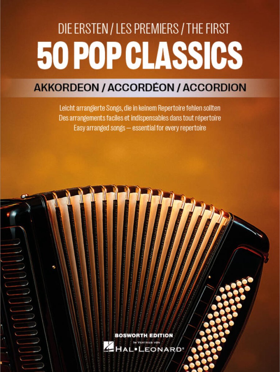 Bosworth Music Die ersten 50 Pop Classics Akkordeon - Songboek voor accordeon