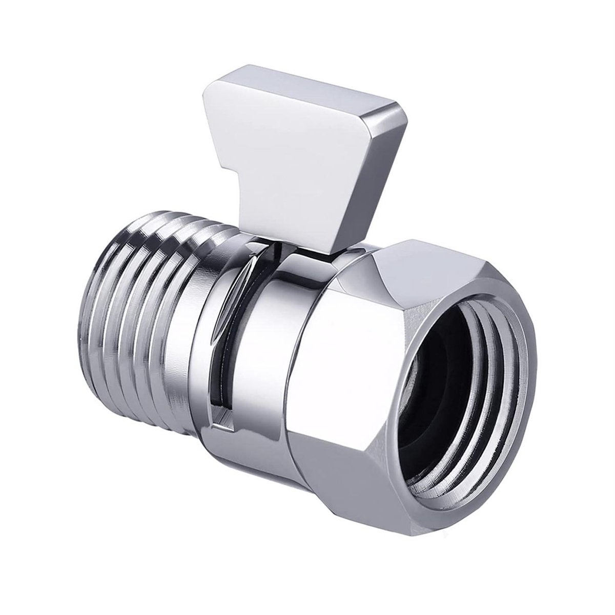TuseRxln Douchekraan - Stopklep - Water Pause Connector voor Spuitpistool - 1 Stuks - Zilver