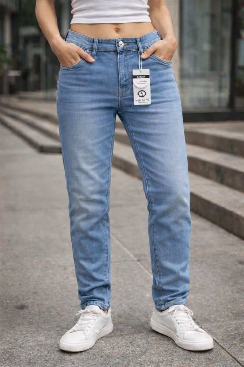 Karostar - Jeans - Jogjeans - Maat 40 - Blauw - Perfecte pasvorm