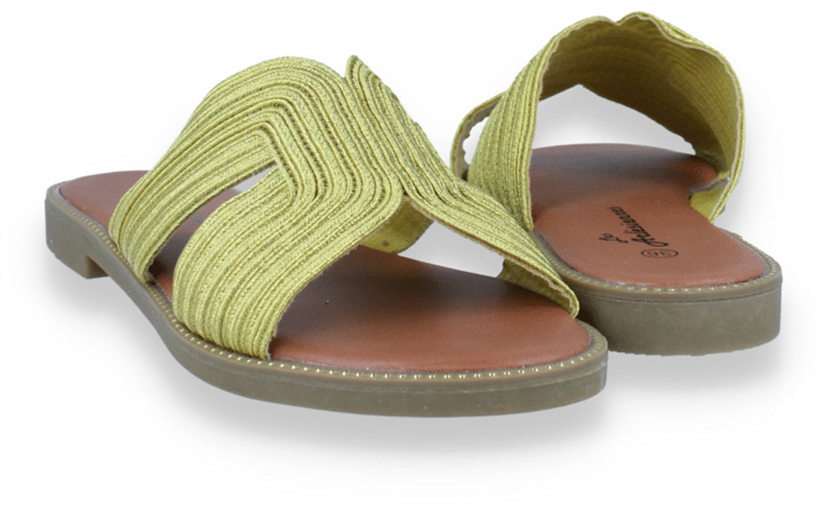 Mode-mania Dames Slipper | Geel | Maat: 37