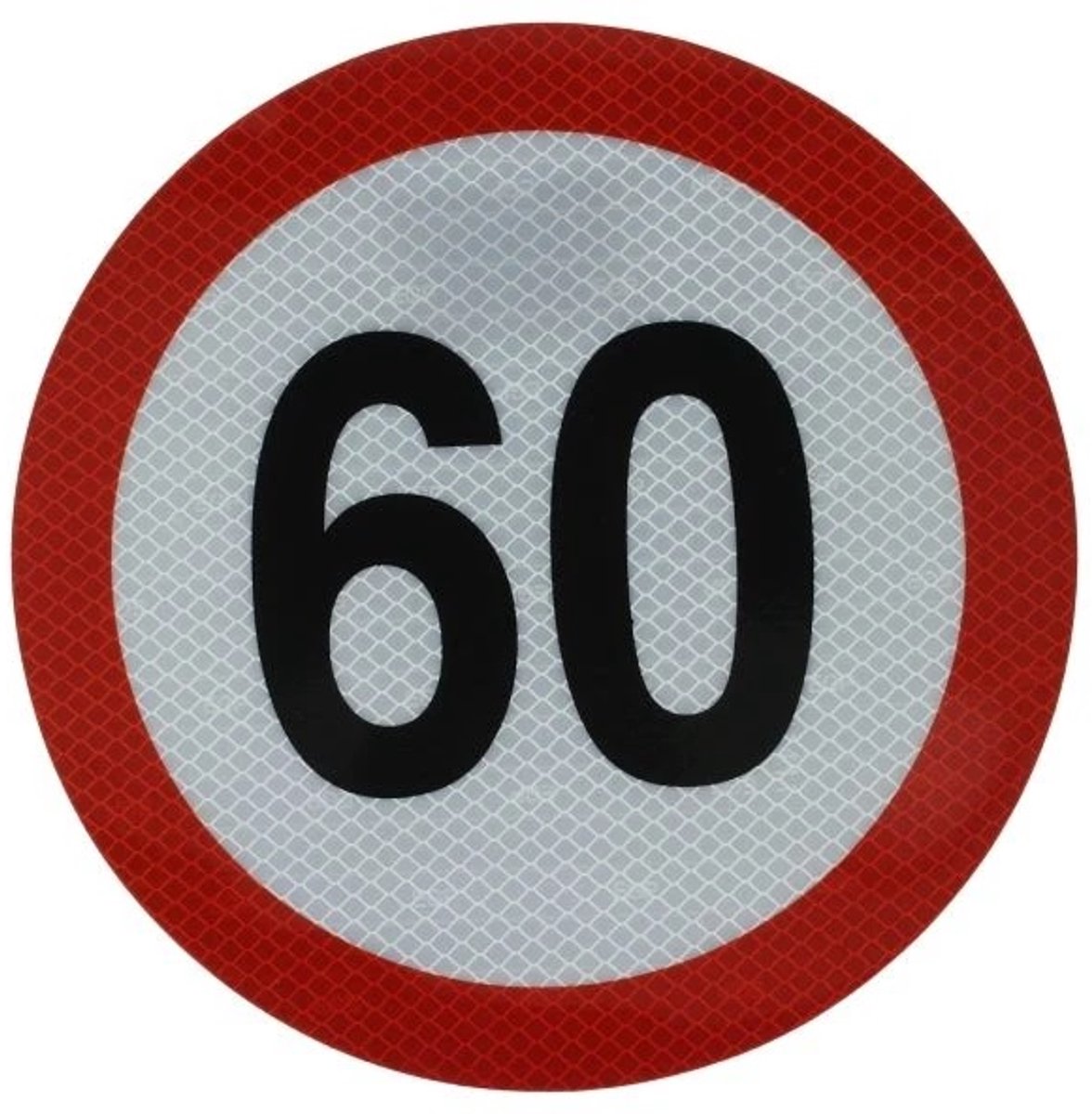 maximale snelheidssticker 60 km/h - snelheid sticker 200 mm - snelheidsbeperking sticker - klasse 2