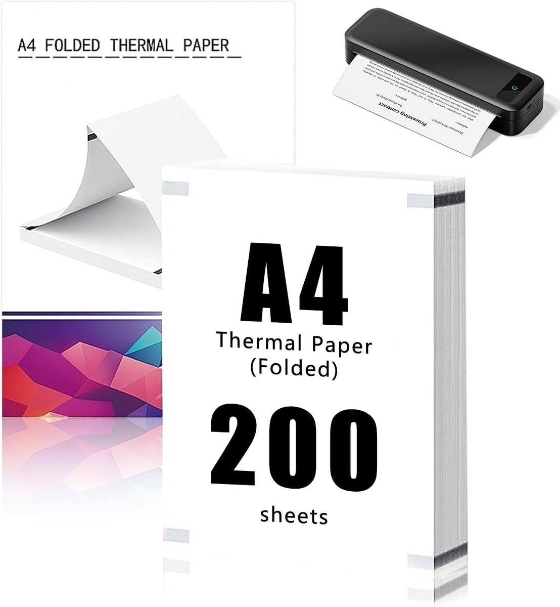 Thermisch Papier - A4 Vellen - Documenten Printen - BPA-vrij Massief Papier - 210 x 297 mm