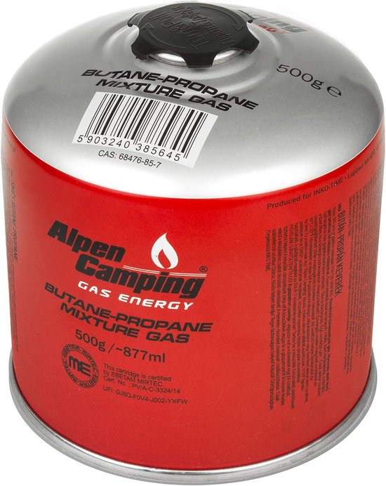 Gas Cartridge Set - Brandstof Bussen - Kamperen Koken - Veilige Ontluchting - 4 x 880 ml - Rood — afbeelding 4