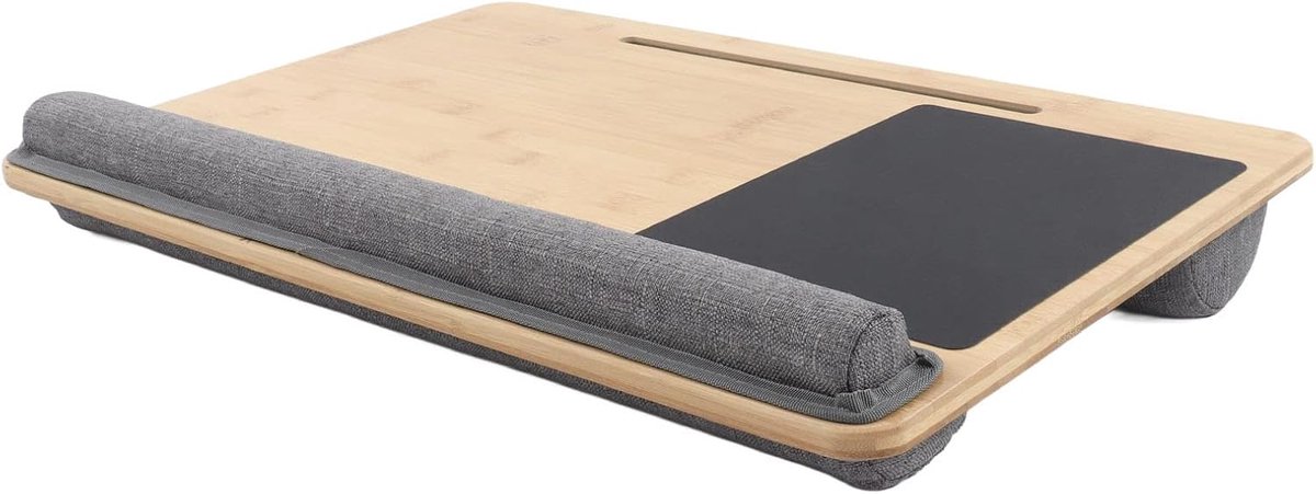 Laptop Tafel - Werkblad - Comfortabel Werken - Ergonomisch Ontwerp - 55x36cm - Houtkleur
