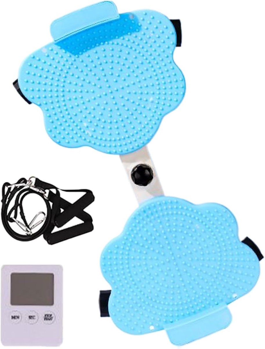 Taille Draaimachine - Torsieboard Trainingsapparaat - Thuisfitness Kernvorming - Antislip Stabiele Basis - 59 x 30 x 14 cm - blauw