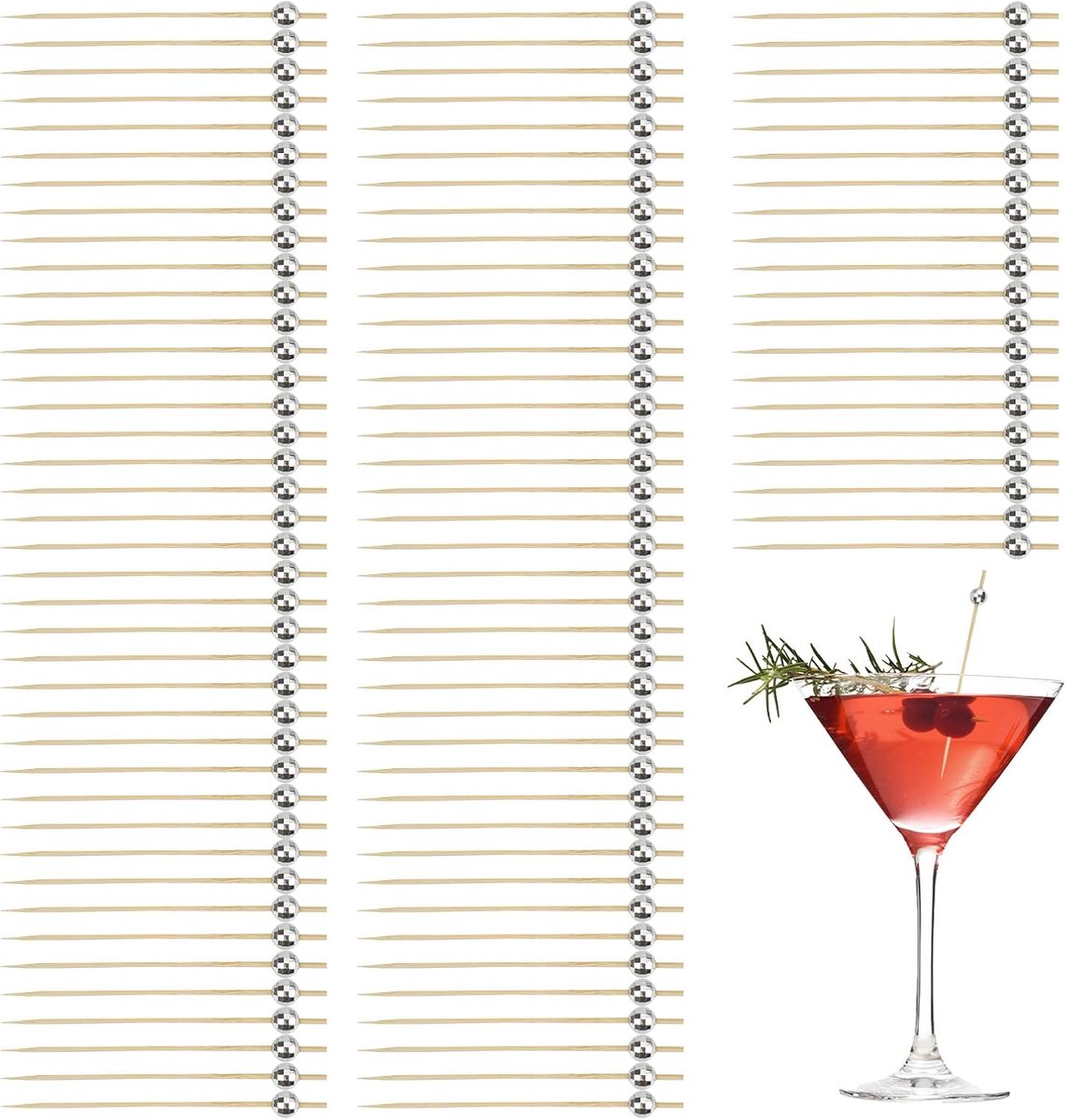 Cocktailprikkers - Decoratieprikkers - Hapjes Serveren - Disco Ball Design - 12 cm Lengte